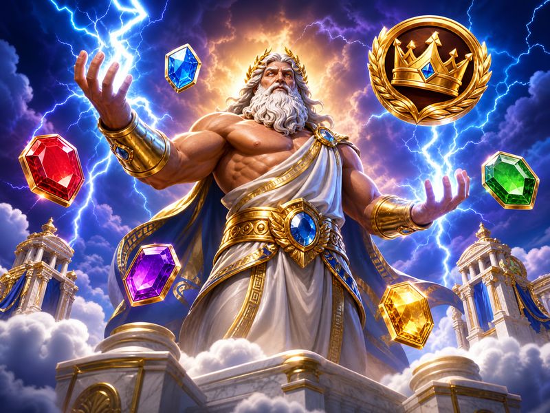 Ilustrasi tema permainan Gates of Olympus 1000