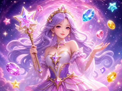 Ilustrasi tema permainan Starlight Princess 1000