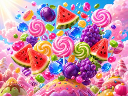 Ilustrasi tema permainan Sweet Bonanza 1000