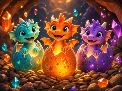 Ilustrasi tema permainan Dragon Hatch 2
